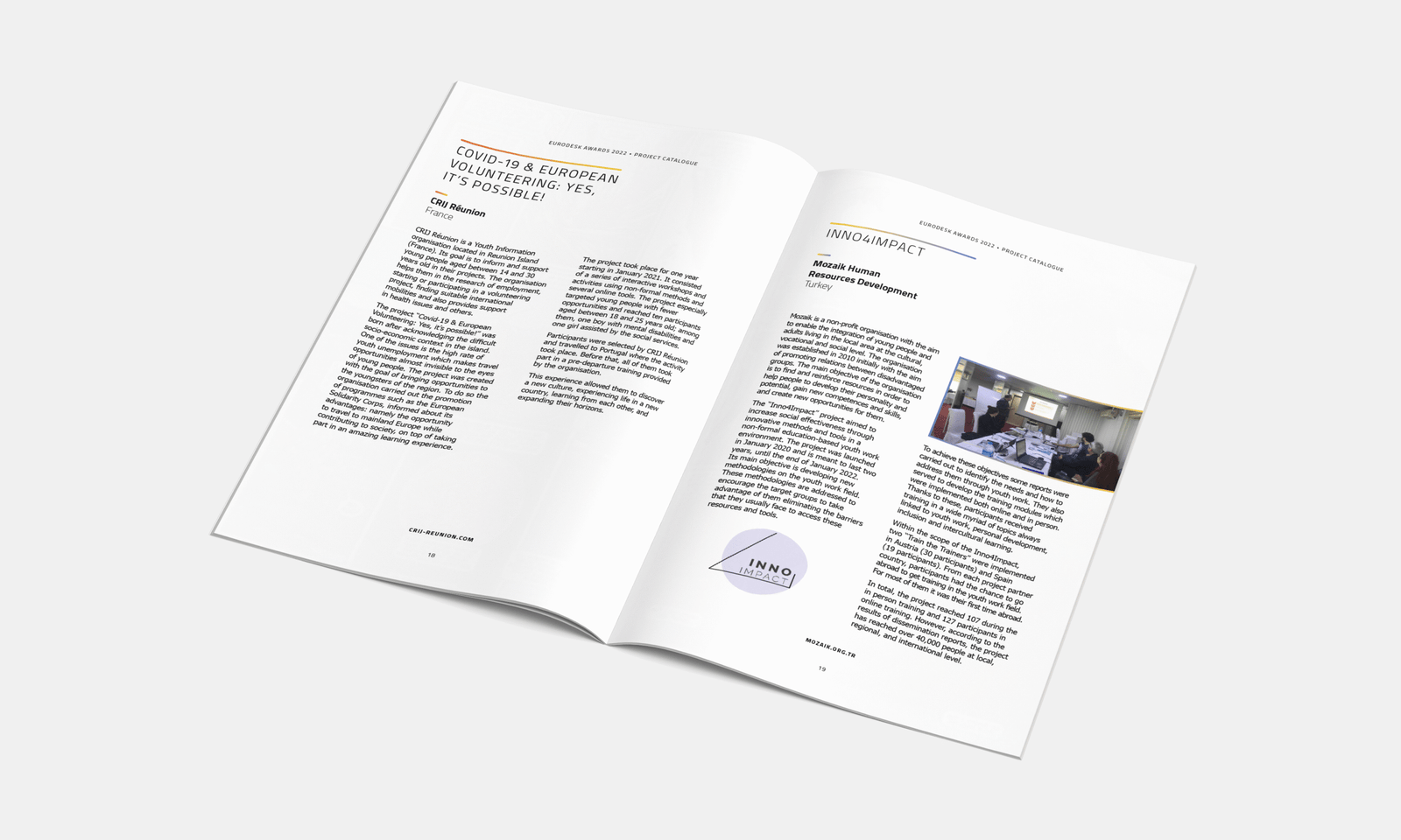 Eurodesk project catalogue spread 2