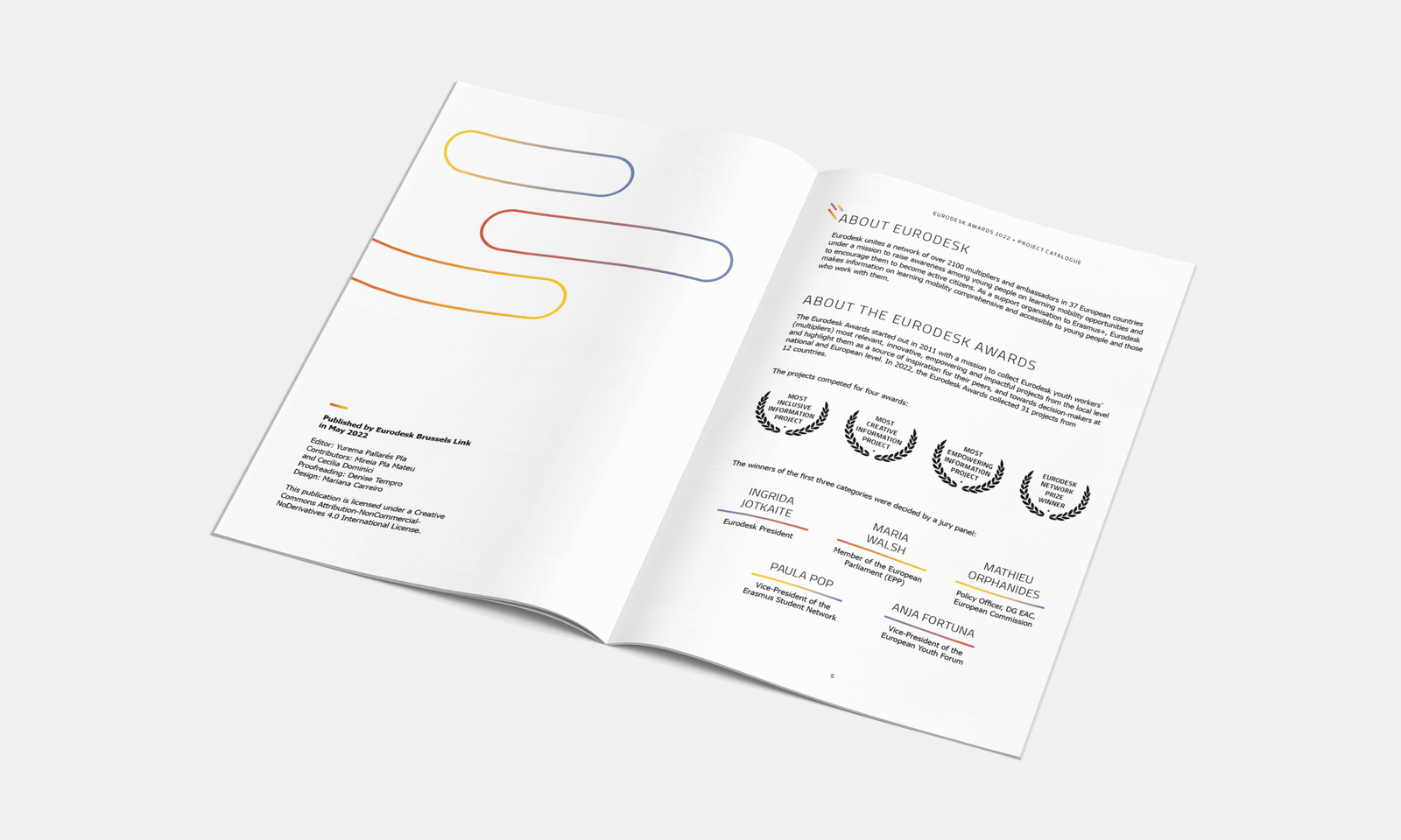 Eurodesk project catalogue spread 1