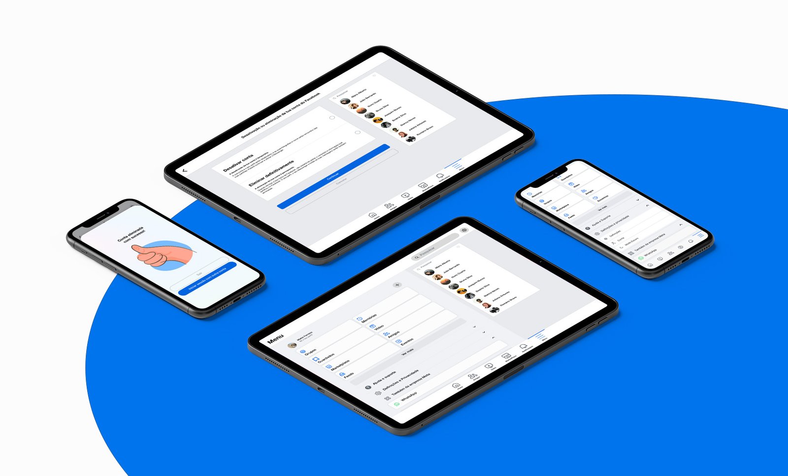 Facebook redesign — desktop mockup