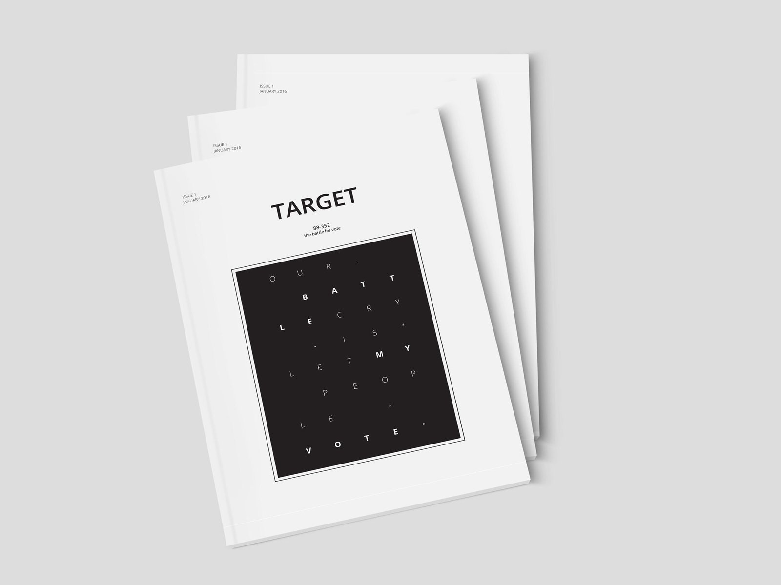 Target magazine spread — project cover